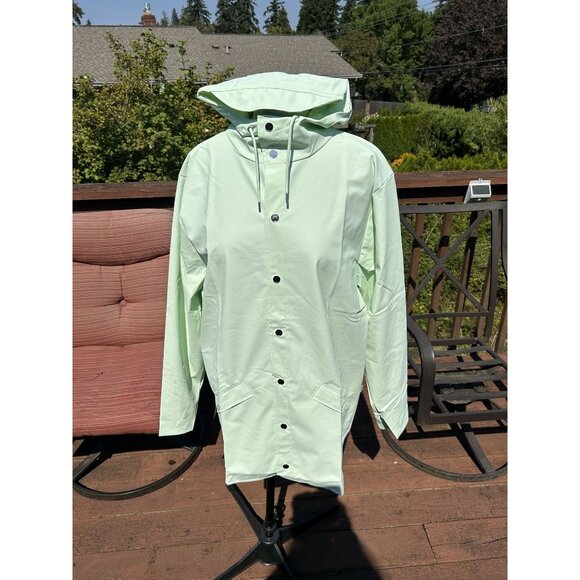 Rains Unisex Rain Jacket, Waterproof, Color Mineral Green, Size Large & X-Large - Picture 3 of 11